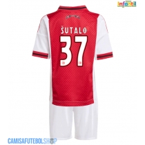 Camisa de time de futebol Ajax Josip Sutalo #37 Replicas 1º Equipamento Infantil 2025-26 Manga Curta (+ Calças curtas)